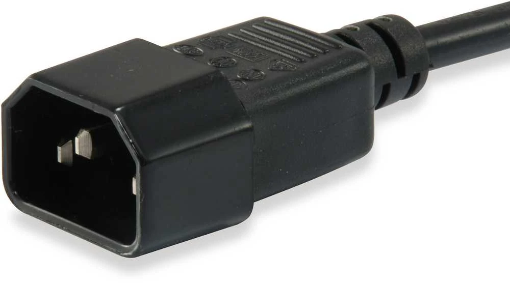 Equip Įranga Įrengti Kaltgeräteverl.-Kabelis maitinimo kabelis IEC C14 -> IEC C13 St/Bu 3m sw