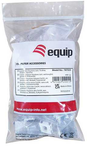 Equip Equip Keystone Jack geschirmt Cat.6A Werkzeugf.Metall 8erSet