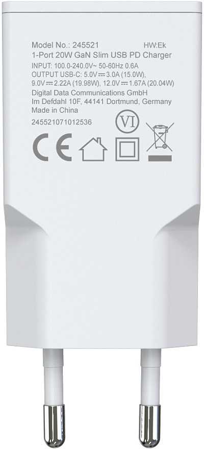 Įkroviklis Equip PD3.0 GaN Slim 1 20 W (245521)