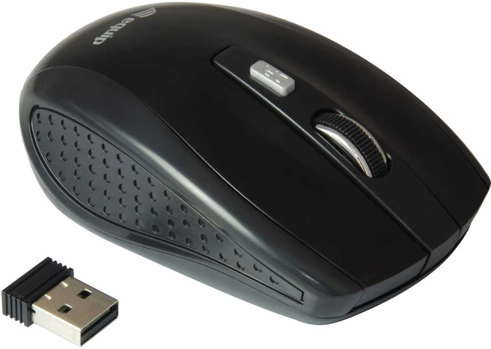 Equip Optinė belaidė pelė USB Travel 4 Tasten R+L juodas