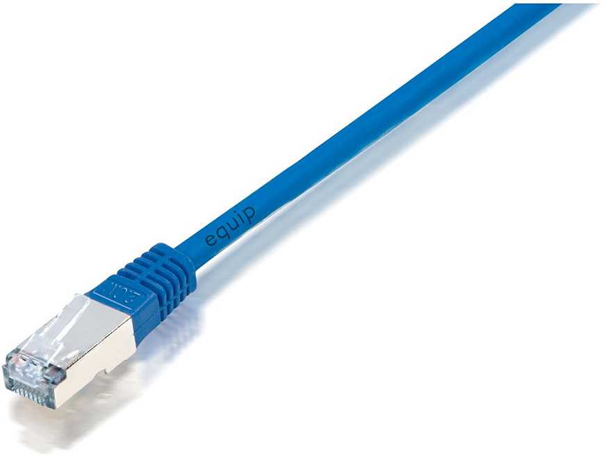 Equip Patchcord, F/UTP, Cat5e, 0.5m, mėlyna (225437)