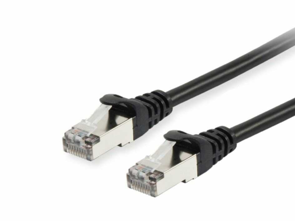 Equip Equip Komutacinis kabelis Cat6 S/FTP 2xRJ45 30.00m juodos spalvos