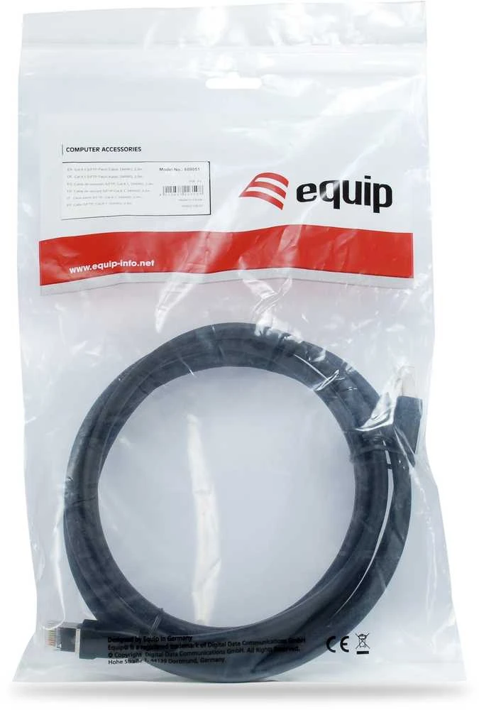 Equip Equip Patchkabel Cat8.1 S/FTP 2xRJ45 0.50m juodas LSZH