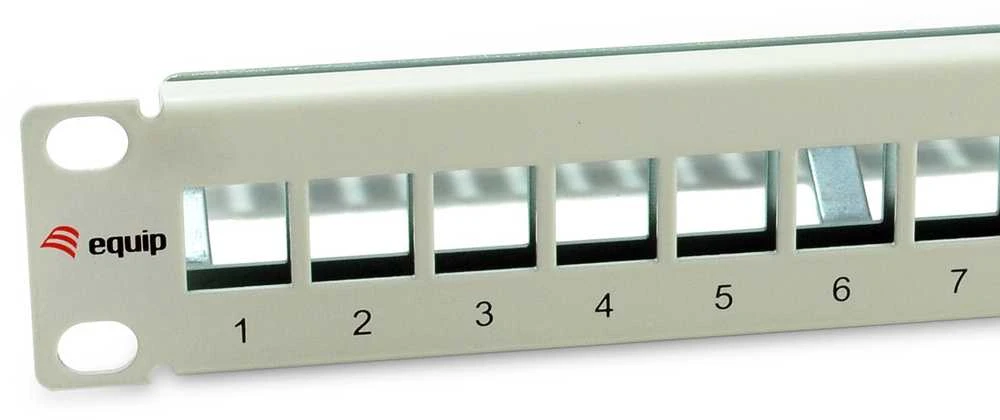 „Equip“ komutacinis skydelis 12x Cat6A 10 FTP 1HE „Keystone Montage“ ws