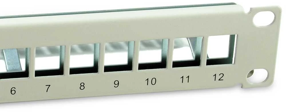 „Equip“ komutacinis skydelis 12x Cat6A 10 FTP 1HE „Keystone Montage“ ws