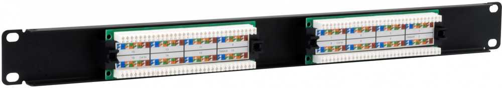 Equip Komutacinė panelė 16x RJ45 Cat5e 19" 1U neekranuota, juoda