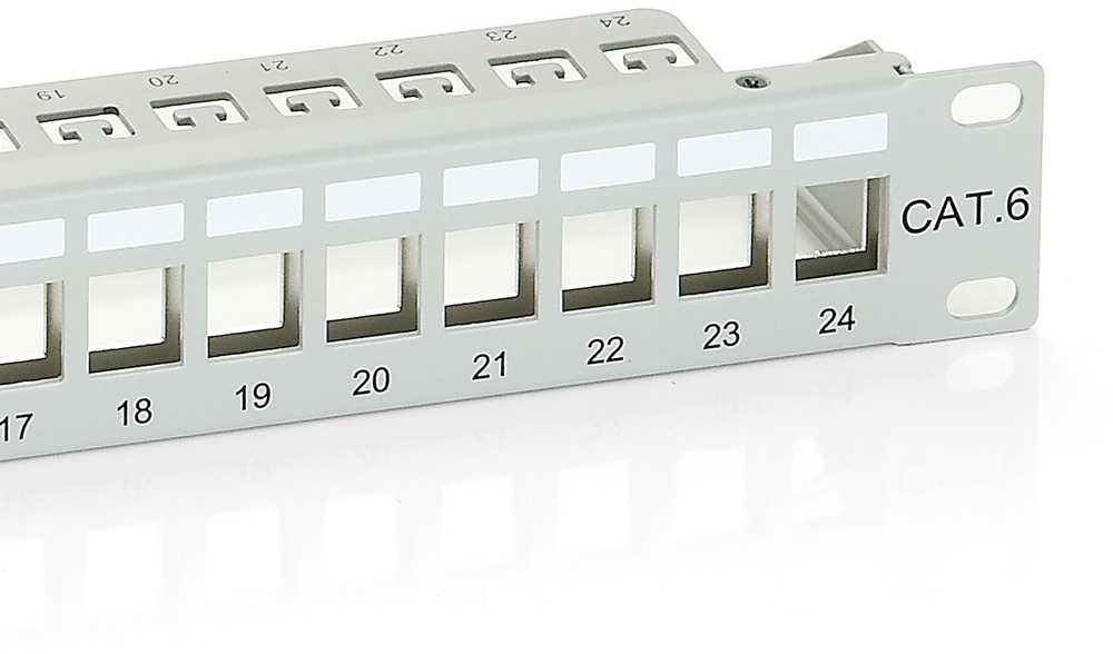 Equip Equip Patchpanel 24x Cat6 19'' FTP 1HE Keystone Montage gr