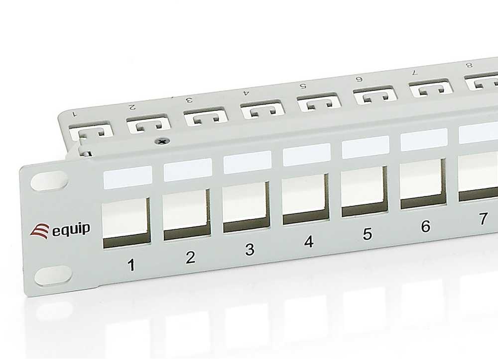 Equip Equip Patchpanel 24x Cat6 19'' FTP 1HE Keystone Montage gr