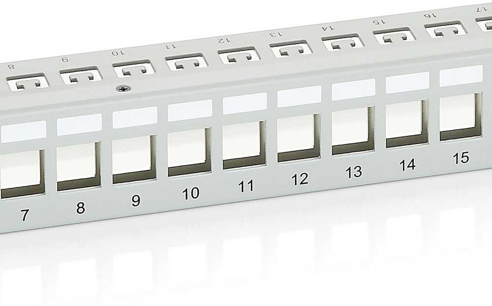 Equip Equip Patchpanel 24x Cat6 19'' FTP 1HE Keystone Montage gr