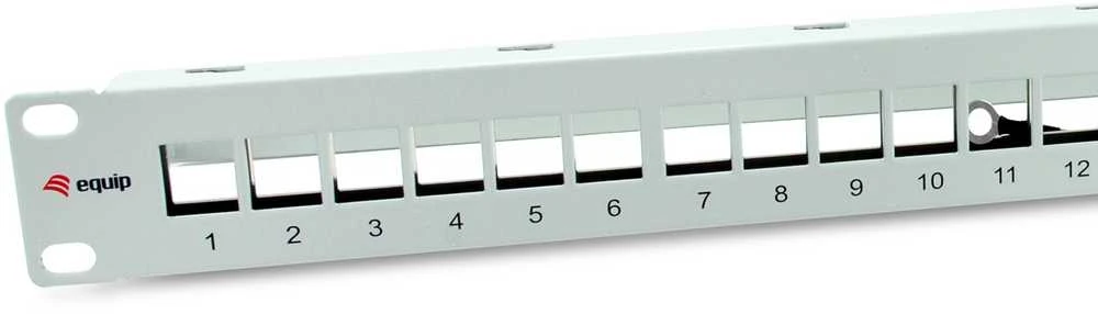 „Equip“ komutacinis skydelis 24x Cat6A 19 FTP 1HE „Keystone Montage“ ws