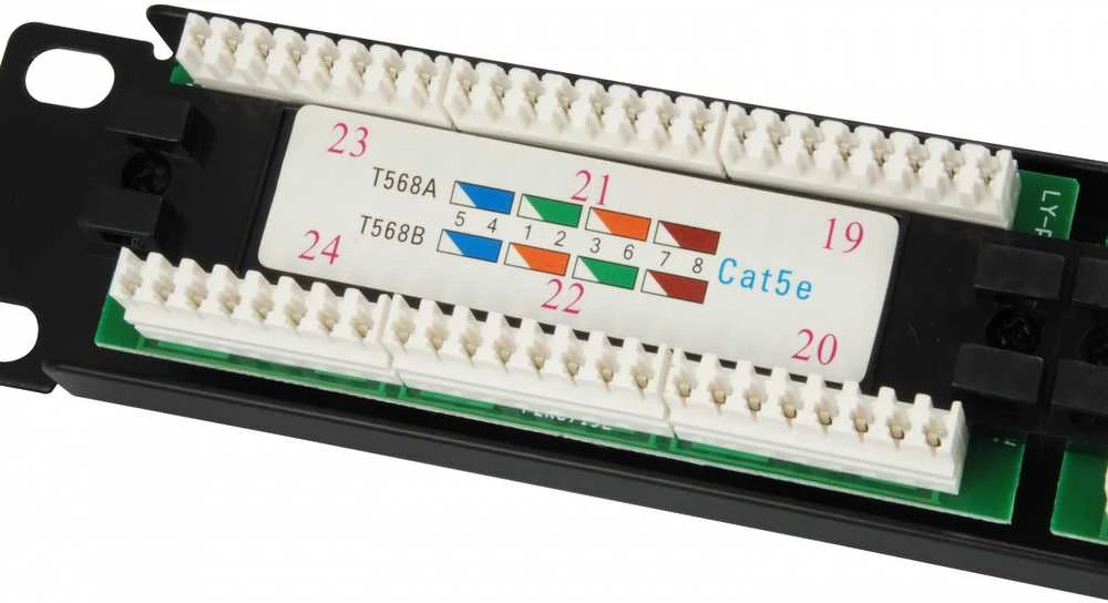 Equip Patchpanel 24x RJ45 Cat5e 19'' UTP 1HE juoda