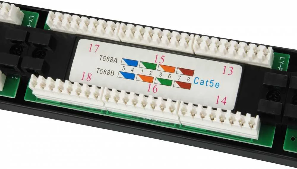 Equip Patchpanel 24x RJ45 Cat5e 19'' UTP 1HE juoda