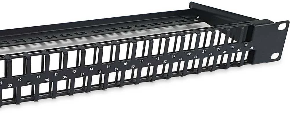 „Equip“ komutacinis skydelis 48x Cat6 19 UTP 1HE „Keystone“ montažo programinė įranga