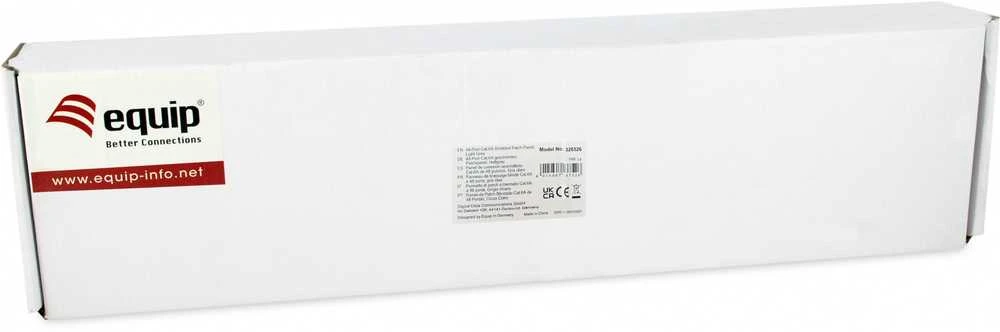 Equip Patchpanel 48x RJ45 Cat6A 19 FTP 1HE Premium hellgrau