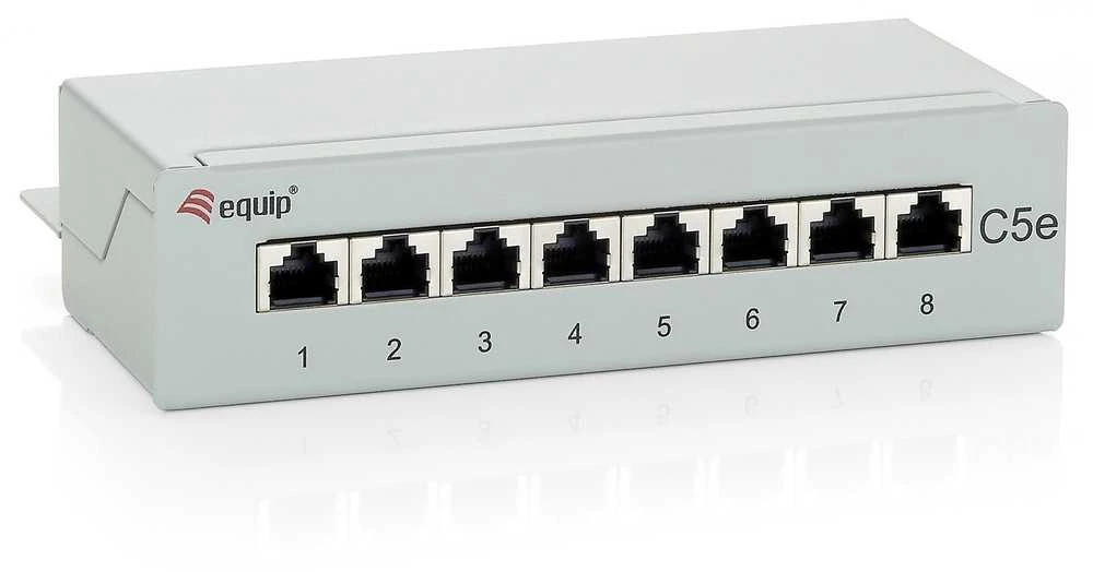 Equip EFB Patchfeld, 8xRJ-45 (RAL-7035)