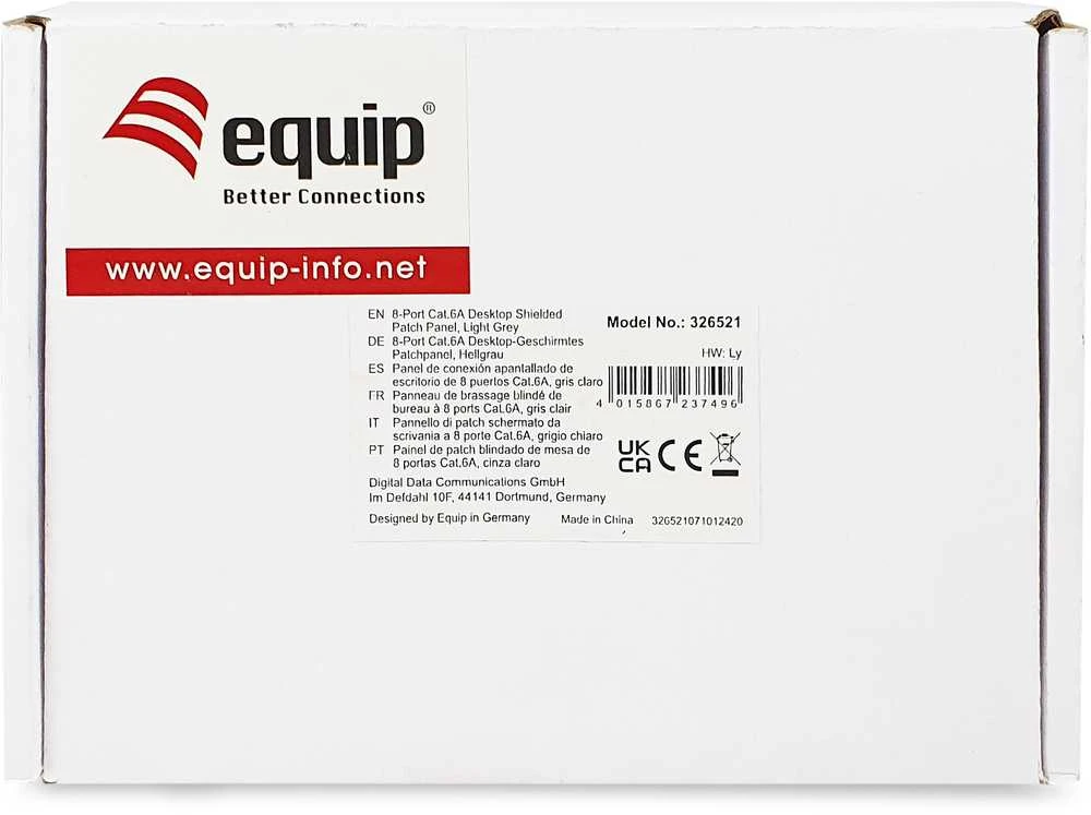 „Equip“ komutacinis skydelis 8x RJ45 Cat6A FTP 1HE „Keystone“ montažas, žalias