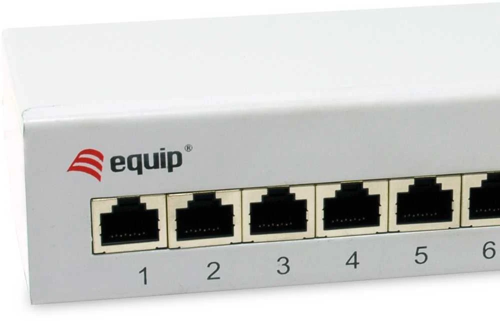 „Equip“ komutacinis skydelis 8x RJ45 Cat6A FTP 1HE „Keystone“ montažas, žalias