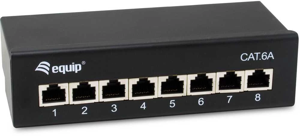 Equip Patchpanel 8x RJ45 Cat6A FTP 1HE Premium juodas