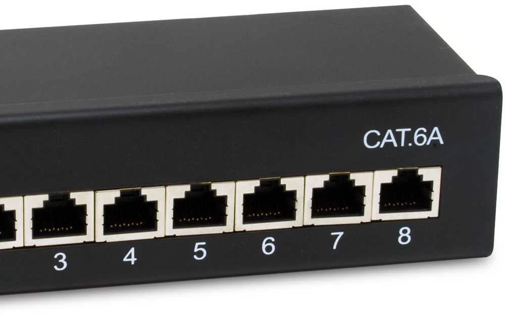 Equip Patchpanel 8x RJ45 Cat6A FTP 1HE Premium juodas
