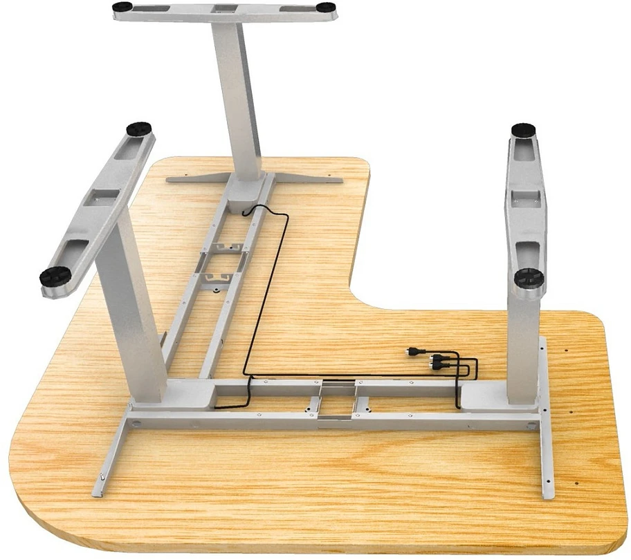 Equip Equip ERGO L-Form elek. Schreibtischrahmen Sitz-Steh baltas
