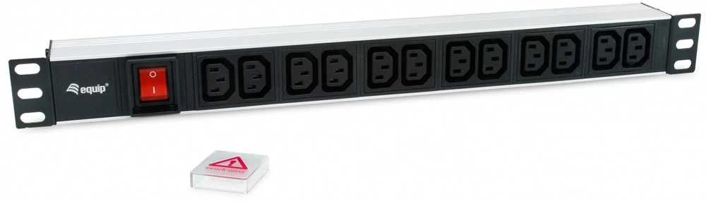 Equip Steckdosenleiste 19(1HE)12fach mit Schuko + Schalt A