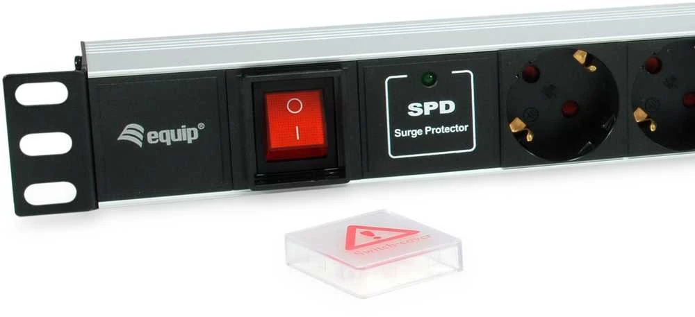 Equip Steckdosenleiste 19(1HE)7fach mit -Schutz + Schalt