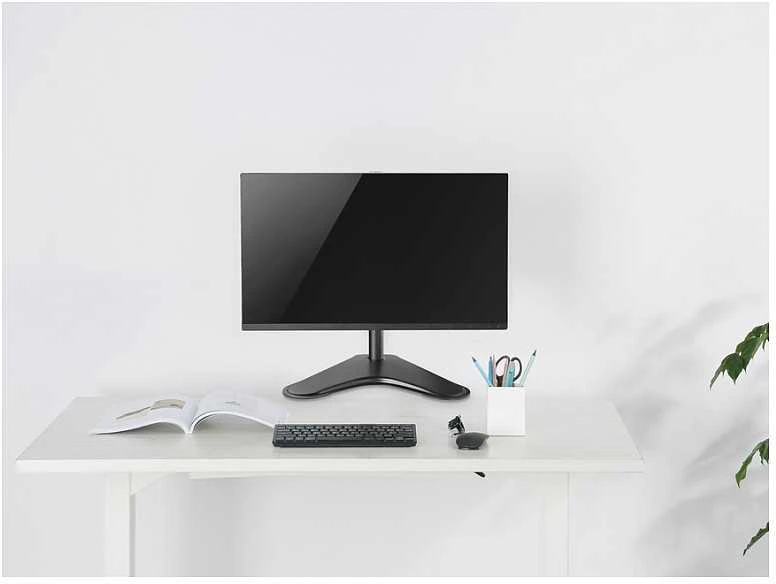Laikiklis Equip 13"-32" pasukamas monitoriaus stalo stovas, 75 x 75 mm, 100 x 100 mm, -45 - 45°, -90 - 90°, aliuminis, plastikas, juodas