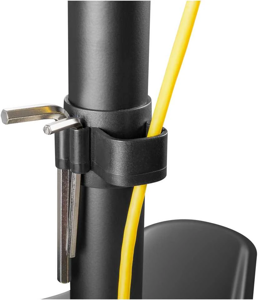 Laikiklis Equip 13"-32" pasukamas monitoriaus stalo stovas, 75 x 75 mm, 100 x 100 mm, -45 - 45°, -90 - 90°, aliuminis, plastikas, juodas