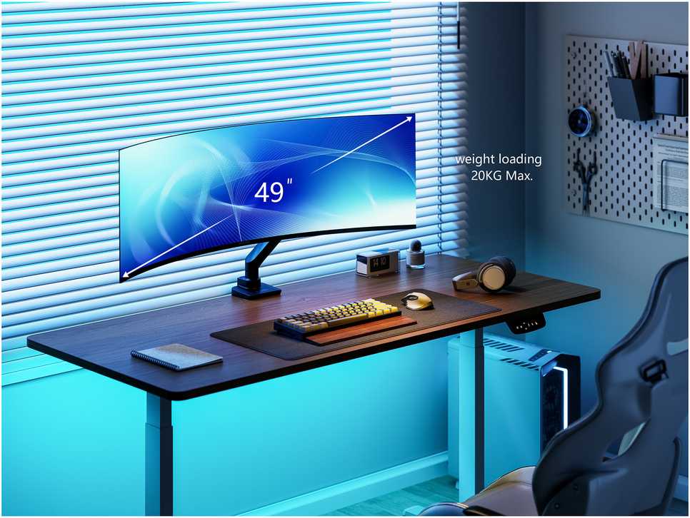 Equip 650180 monitoriaus laikiklis arba stovas 124,5 cm (49″) Stalas Juoda