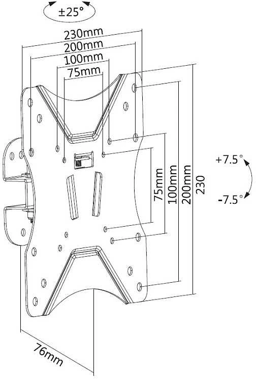 Equip Sienų laikiklis 650402 23 '- 42' ''