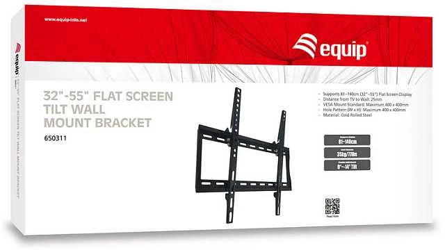 Laikiklis Equip Wandhalterung 32"-55"/1TFT neigbar 1Gelenk 35Kg sw retail