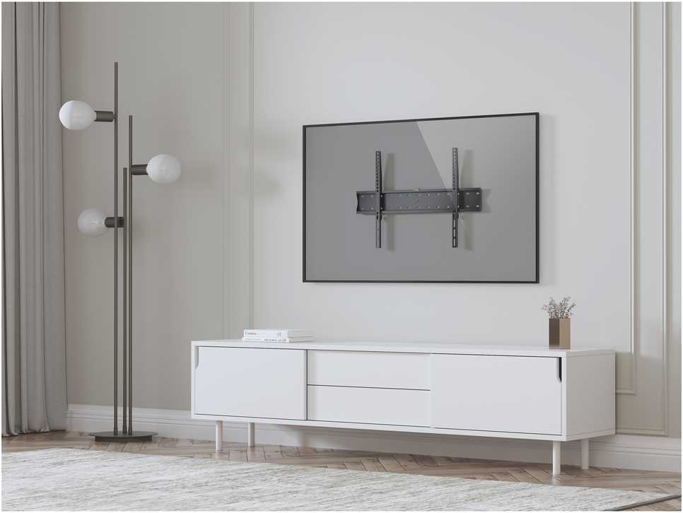 Equip Equip televizoriaus laikiklis prie sienos 37"-70" / 1TFT 40 kg fiksuotas, juodas