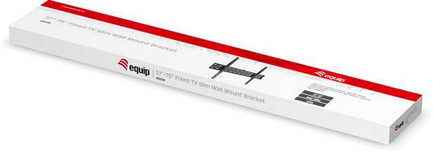 Equip Equip televizoriaus laikiklis prie sienos 37"-70" / 1TFT 40 kg fiksuotas, juodas