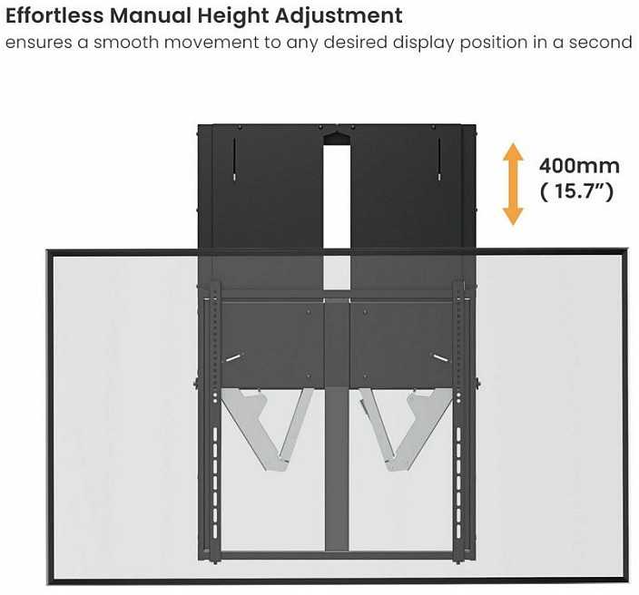 Equip Įrengti Laikiklis sieninis 60''-100''/1TFT 60-90kg 1Gelenk Up-Down sw