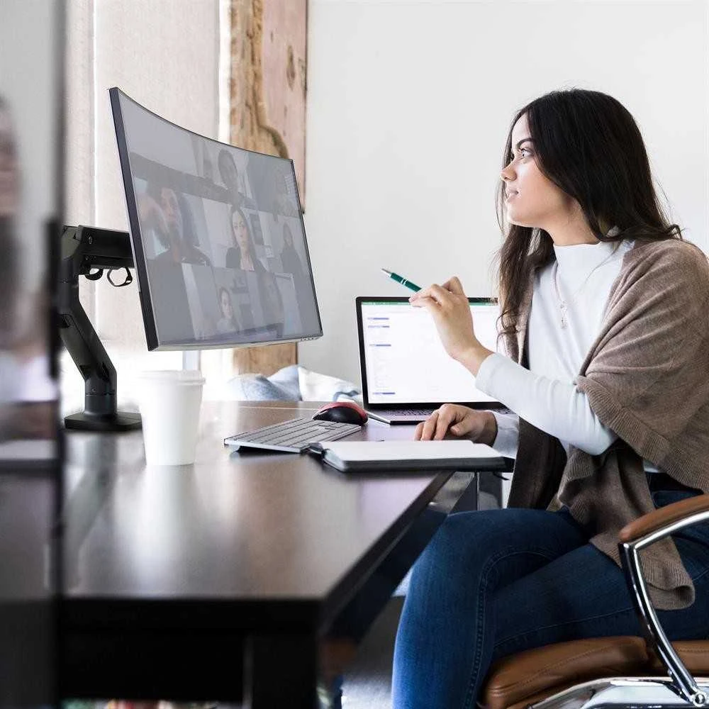 Laikiklis Ergotron - HX Desk Monitorius Arm - matte juodas