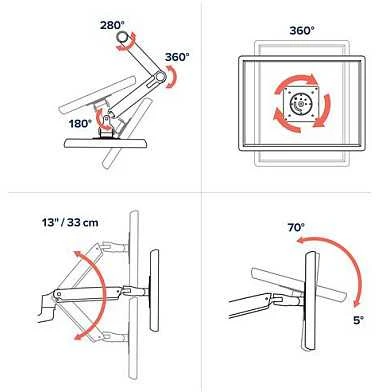 Laikiklis Ergotron - LX Dual Side-by-Side Arm - matinis juodas