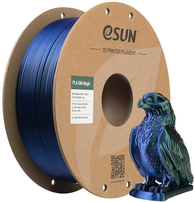eSun ePLA-Silk Magic – dvigubos spalvos 1kg 1.75mm – žalia/mėlyna