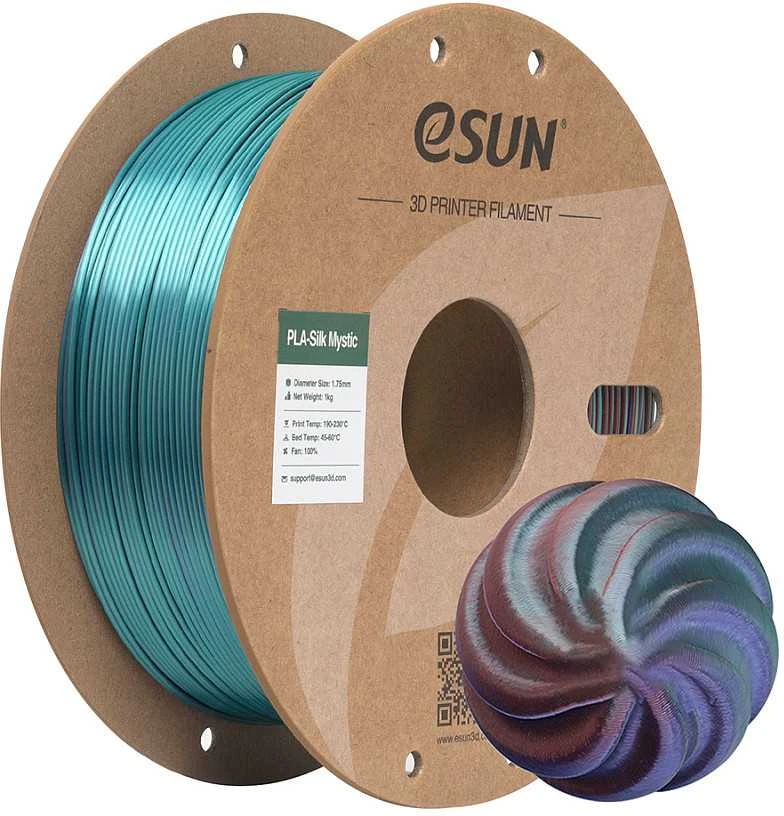 eSun EPLA-SILK MYSTIC 1kg 1.75mm - Copper/Violetinė Žalias