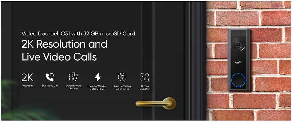 Eufy eufy Video Doorbell C31 with SD Card