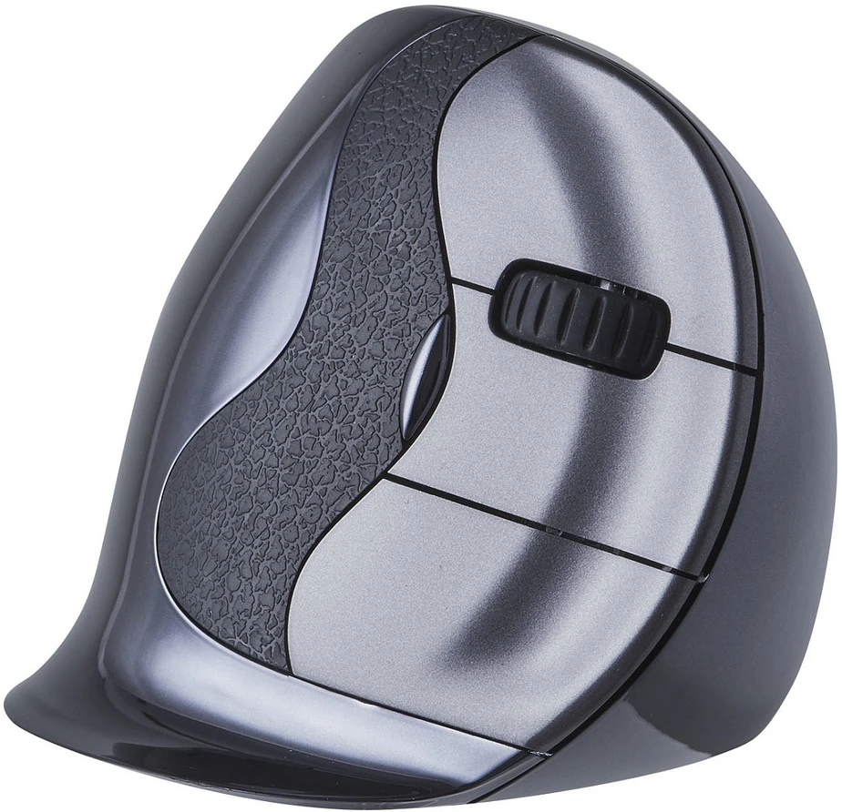 Evoluent VerticalMouse D, pelė - juodas/sidabrinis, Large, RH