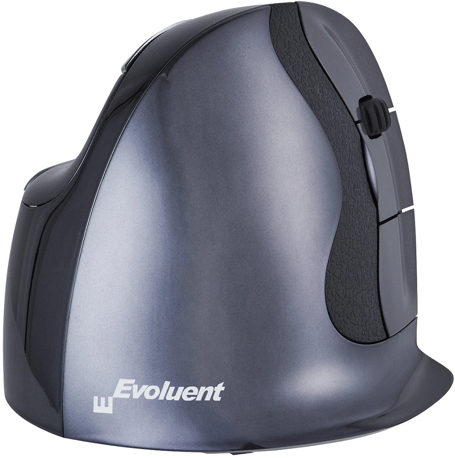 Evoluent VerticalMouse D, pelė - juodas/sidabrinis, Large, RH