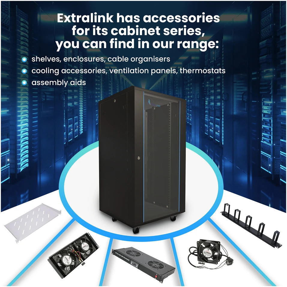 EXTRALINK 27U 600X800 stovima spintelė juodas