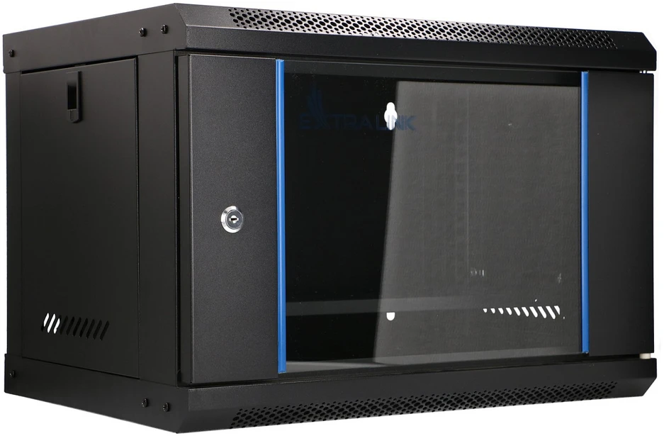 „Extralink Lite“ 6U 530X400 prie sienos montuojama spintelė, juoda