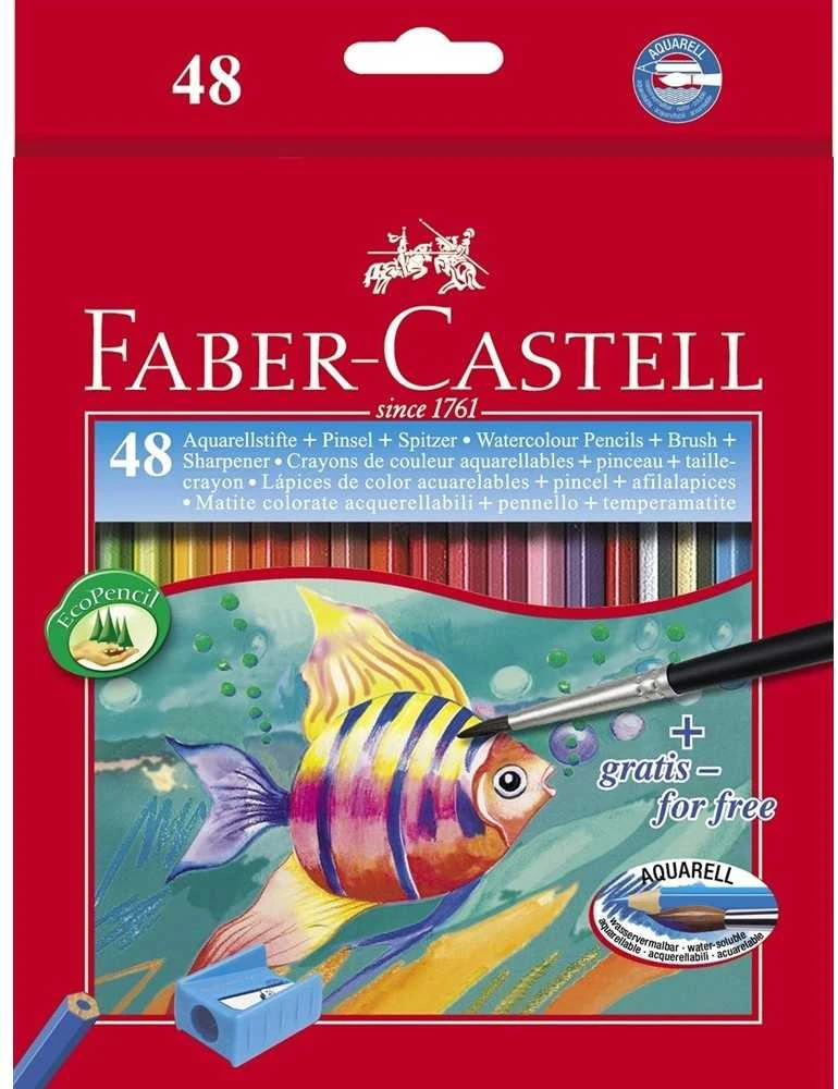 Faber-Castell akvarelinių pieštukų rinkinys 48 vnt. pakuotė