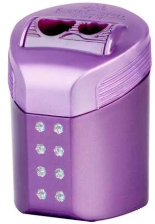 Drožtukas Faber-Castell RollOn Sparkle, 2 skylių, su konteineriu