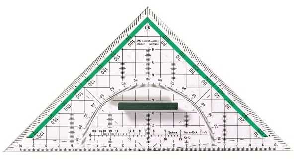 Faber-Castell FABER-CASTELL Geometrie-Dreieck groß mit Griff 20 cm