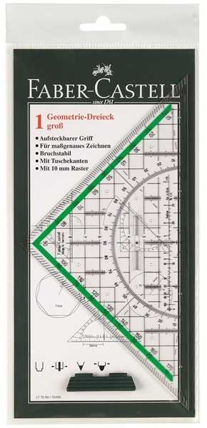 Faber-Castell FABER-CASTELL Geometrie-Dreieck groß mit Griff 20 cm