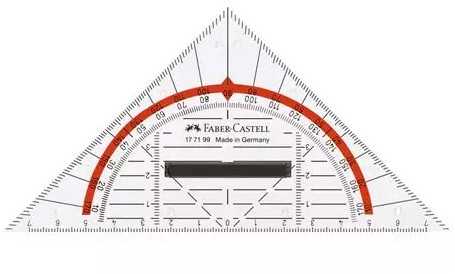 Faber-Castell FABER-CASTELL Geometrie-Dreieck klein mit Griff 14cm