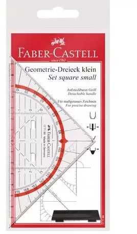 Faber-Castell FABER-CASTELL Geometrie-Dreieck klein mit Griff 14cm