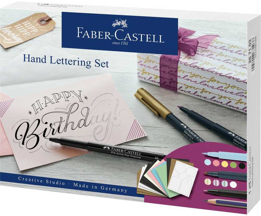 Faber-Castell Kūrybinis rinkinys Rankinis šriftas 12 dalių